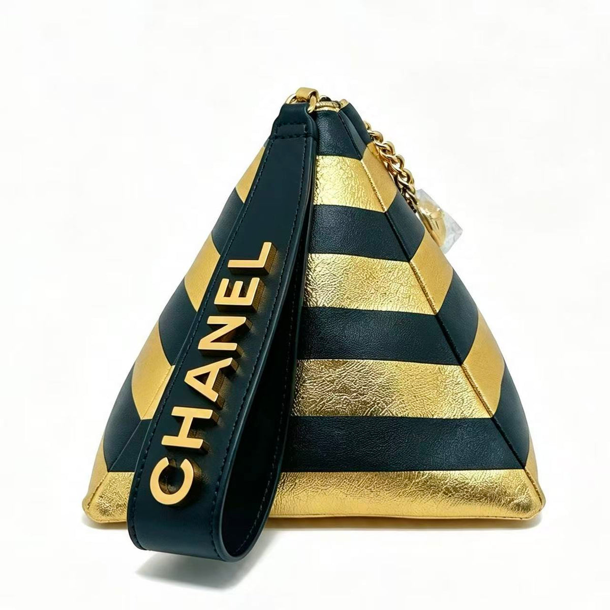 Chanel Metallic Lambskin CC Kheops Pyramid Bag