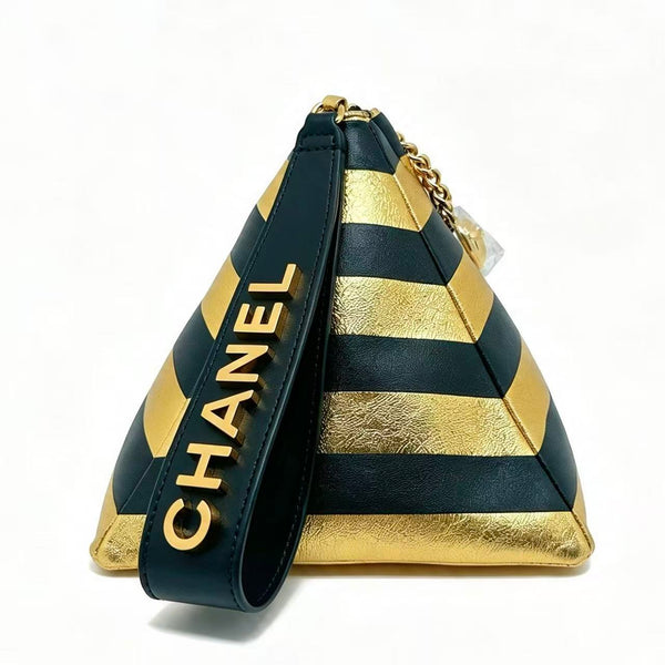 Chanel Metallic Lambskin CC Kheops Pyramid Bag