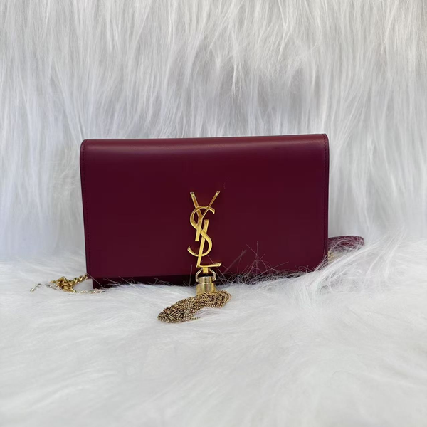 YSL deep red bag