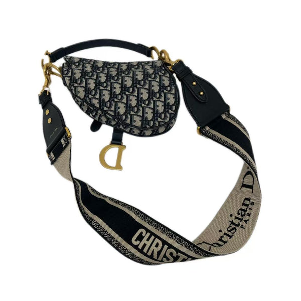 DIOR Oblique Saddle Bag With Jacquard Strap