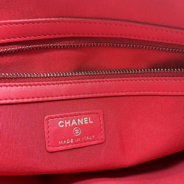 Chanel Black Quilted Leather Large Gabrielle O-Case Zip Pouch