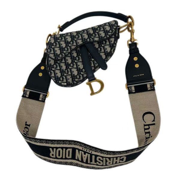DIOR Oblique Saddle Bag With Jacquard Strap