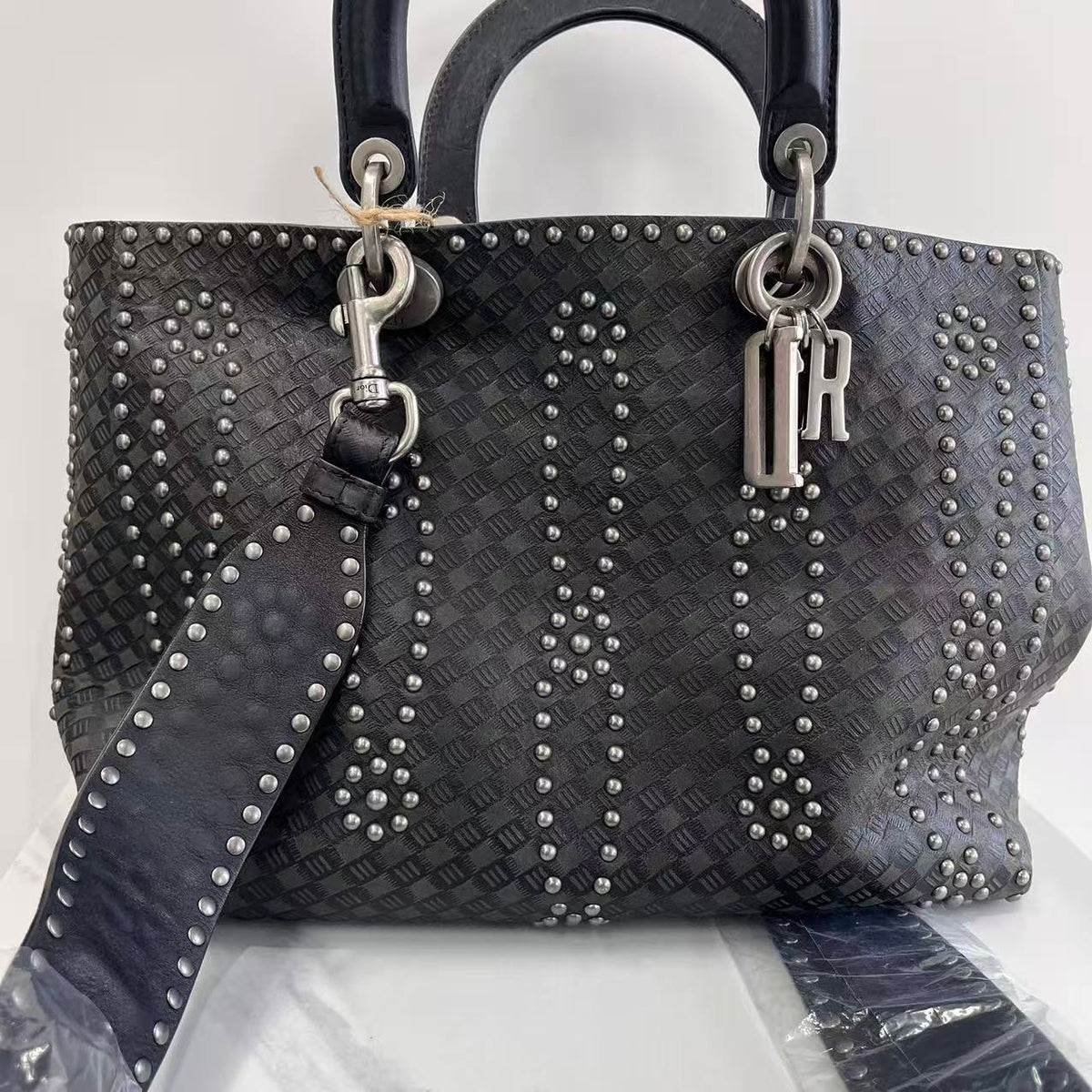 Christian Dior Studded Supple Lady Dior Bag