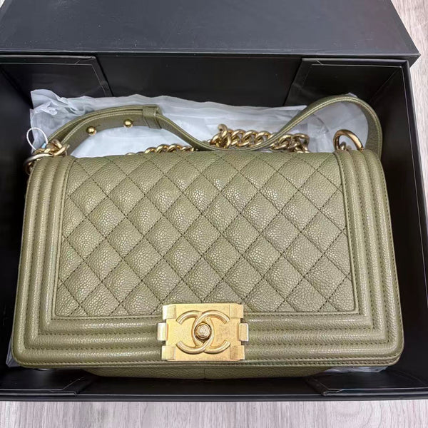 CHANEL LeBoy Olive Green