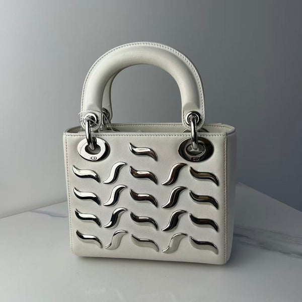 Dior Calfskin Metal Embellished Lady Dior