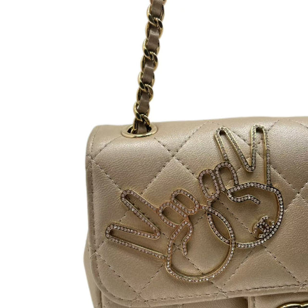 Chanel Classic Metallic Gold Quilted Lambskin Mini Flap Bag