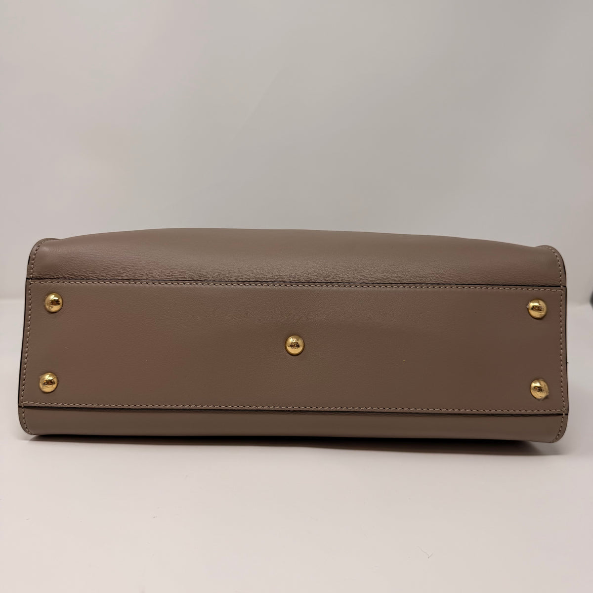FENDI Vitello Seta Plexiglass Tortoise Medium Peekaboo Iconic Satchel Tortora