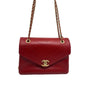 Lambskin Coco Chevron Envelope Flap Bag In Red