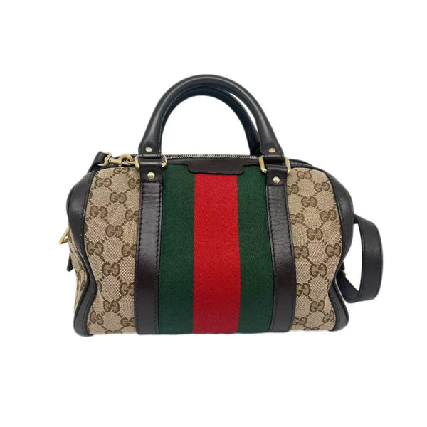 GUCCI GG Canvas Vintage Boston Bag