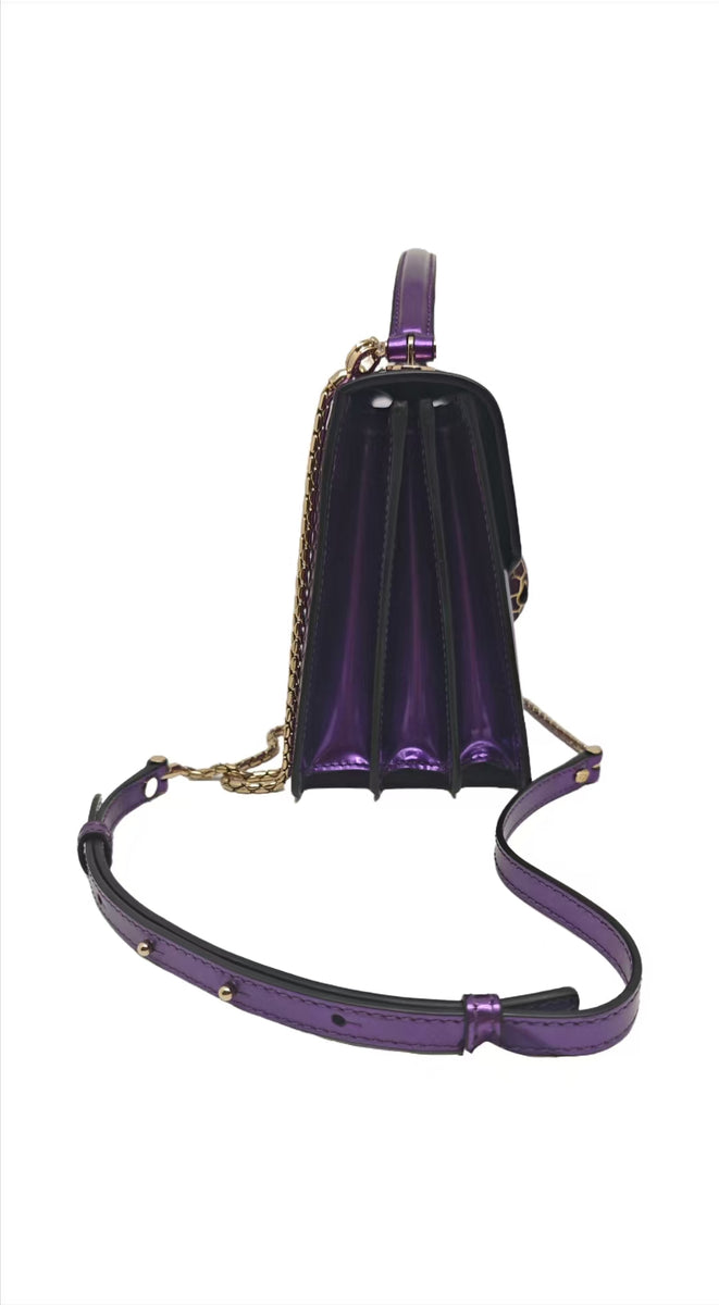 Bvlgari Serpenti Forever patent-leather shoulder bag