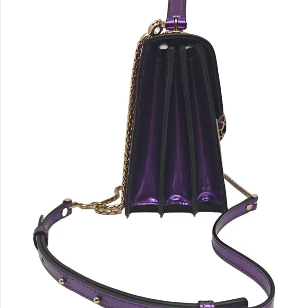Bvlgari Serpenti Forever patent-leather shoulder bag
