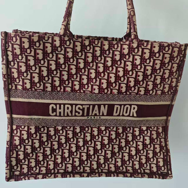 Lady Dior Burgundy Hand Bag