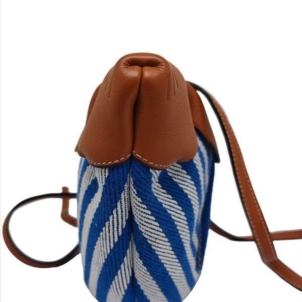Loewe Bunny Mini Shoulder Bag Brown White Blue