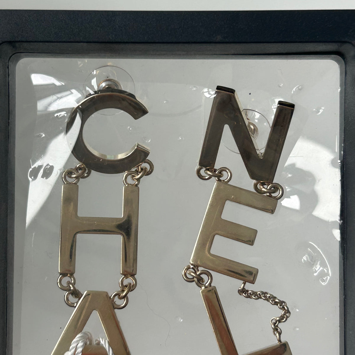 Chanel 2019 Letter Drop Earrings