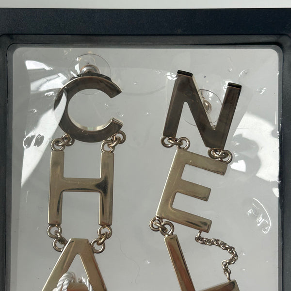 Chanel 2019 Letter Drop Earrings