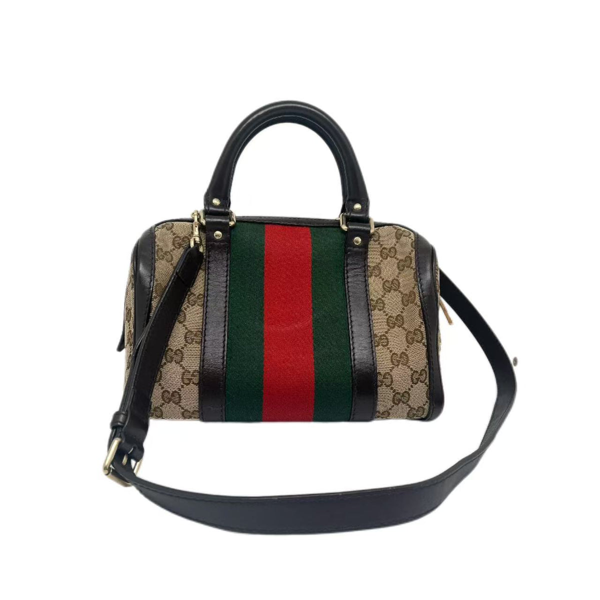 GUCCI GG Canvas Vintage Boston Bag