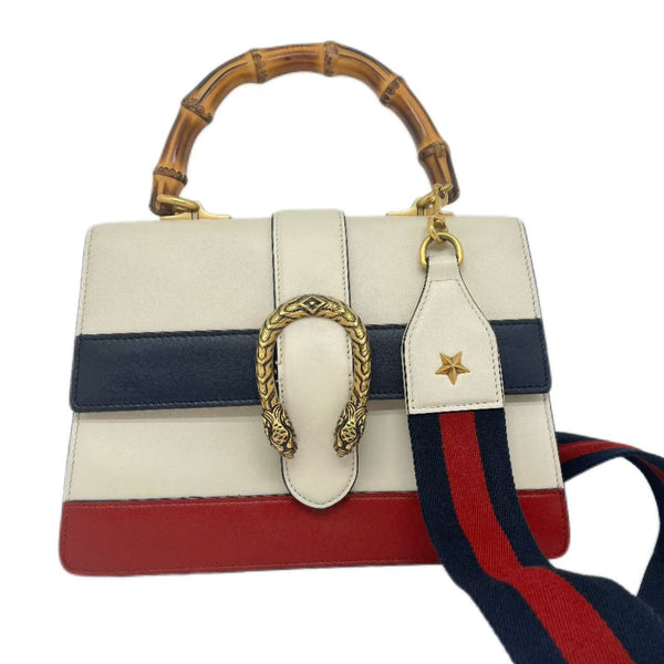 Gucci Tricolor Leather Medium Dionysus Bamboo Top Handle Bag