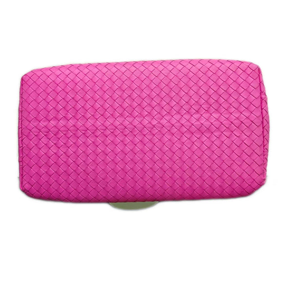 Bottega Veneta Pink Intrecciato Woven Nappa Leather Roma Tote Bag
