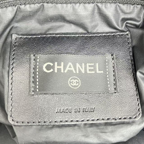 Chanel Black Nylon and Tweed Doudoune Backpack