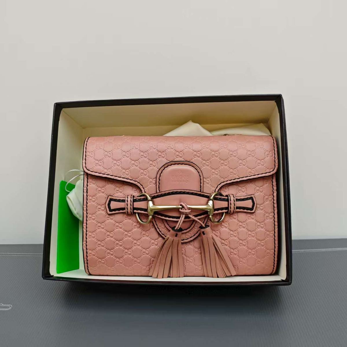 Gucci Pink Microguccissima Leather Mini Emily Chain Shoulder Bag
