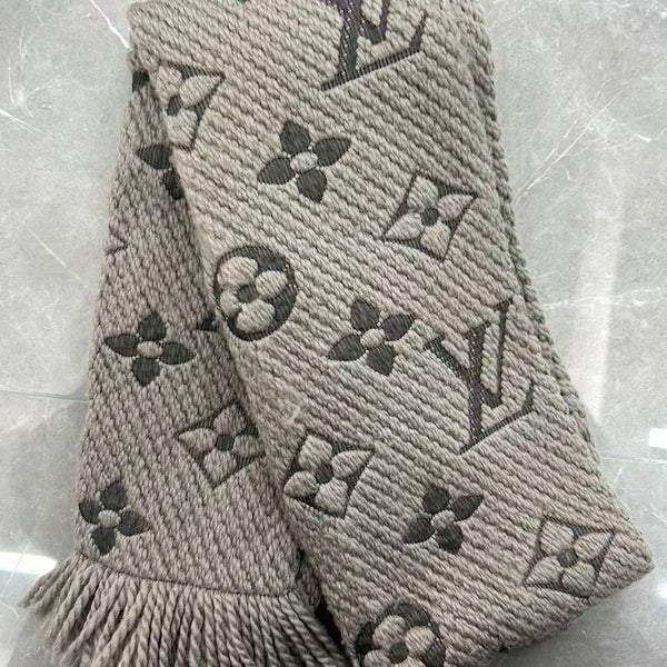 LV gray scarf