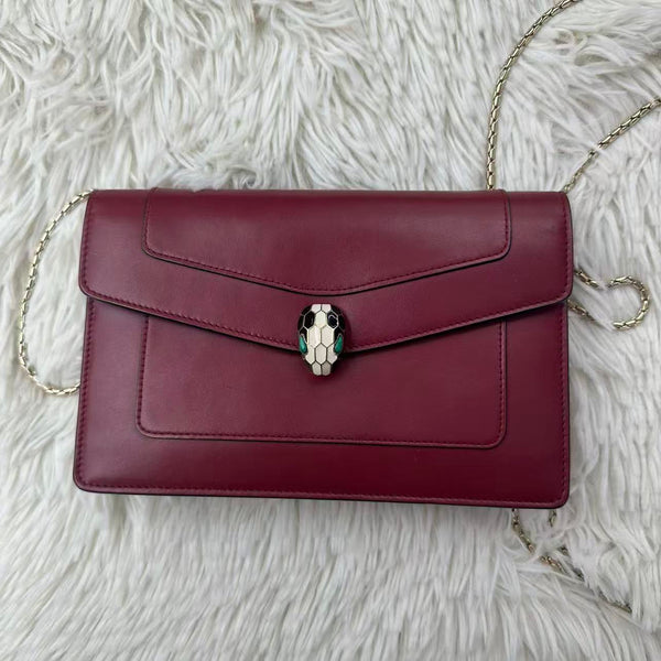 Bvlgari crossbody bag burgundy