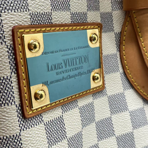 Louis Vuitton White Damier Azur Hampstead MM Bag