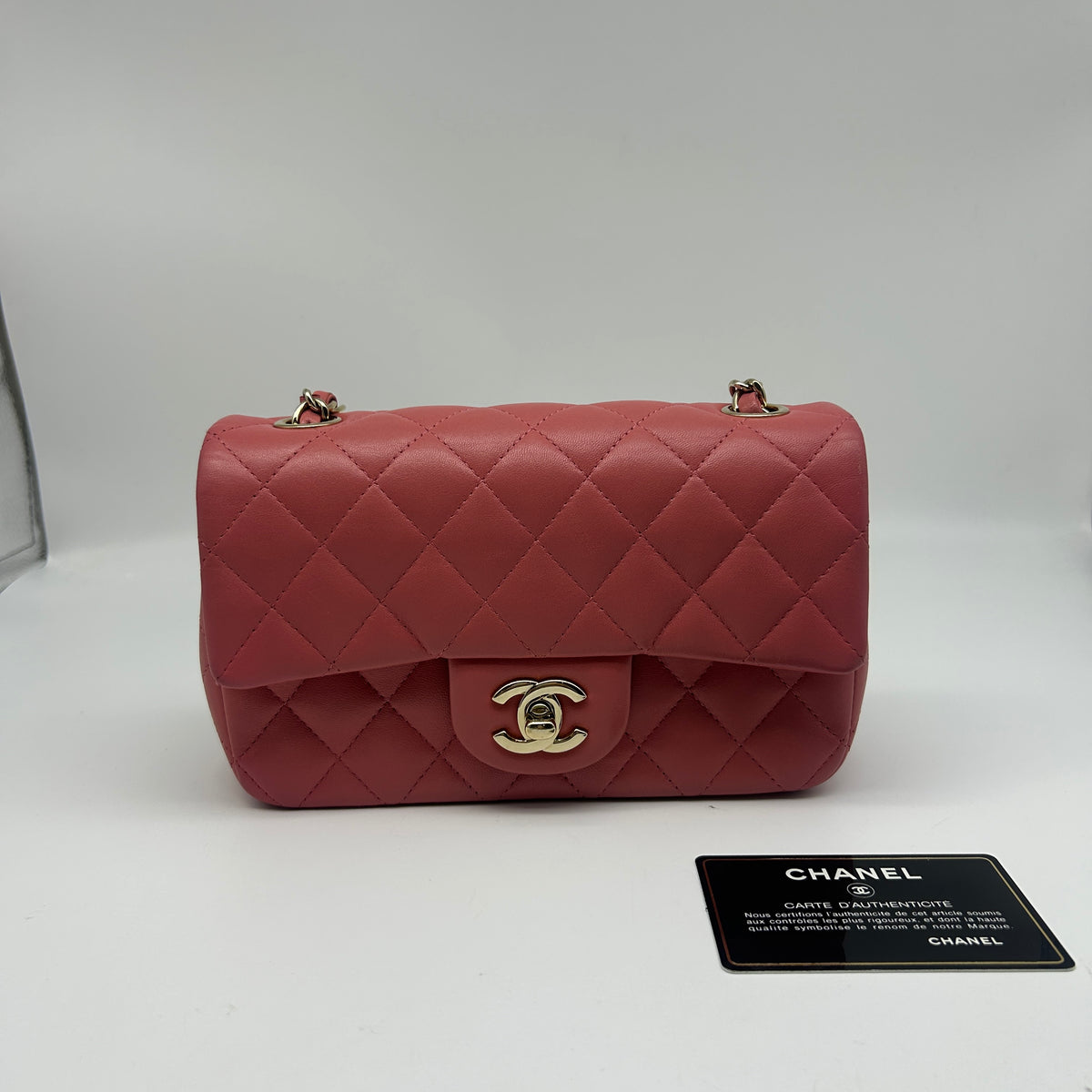 Chanel quilted lambskin flap bag