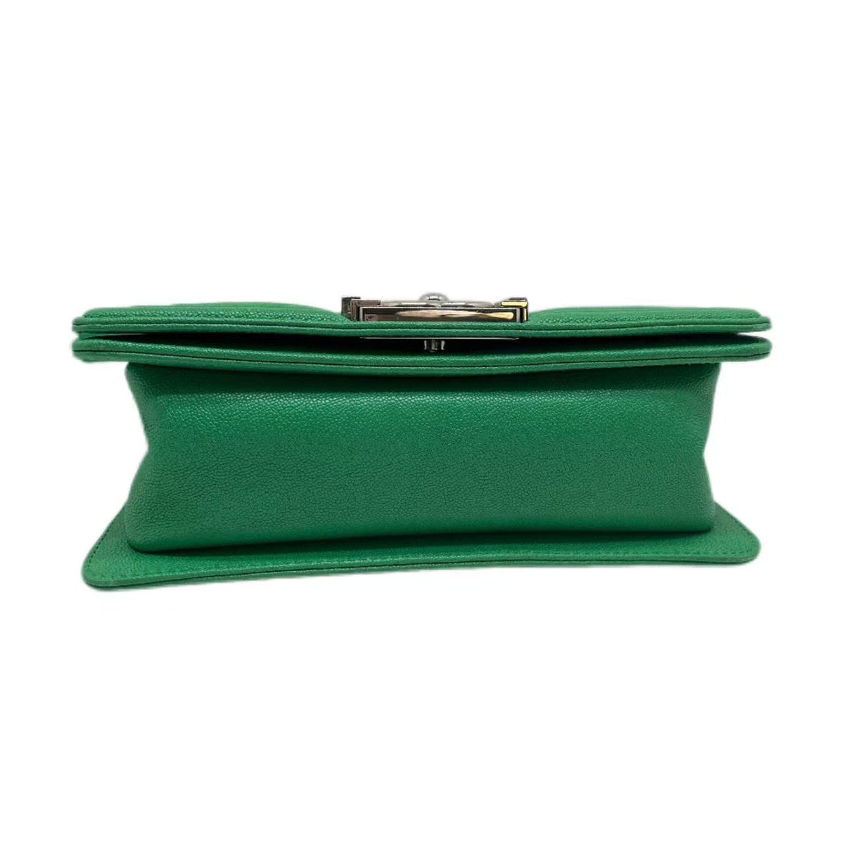 Chanel Green Leather Boy Shoulder Bag