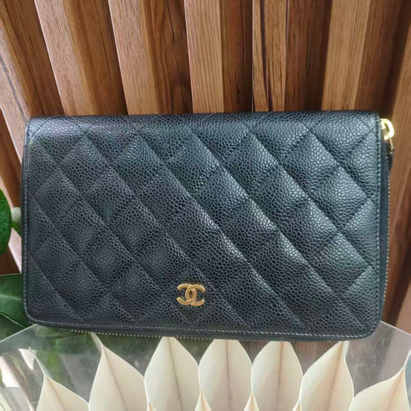 CHANEL Wallet on Chain Caviar Leather Black