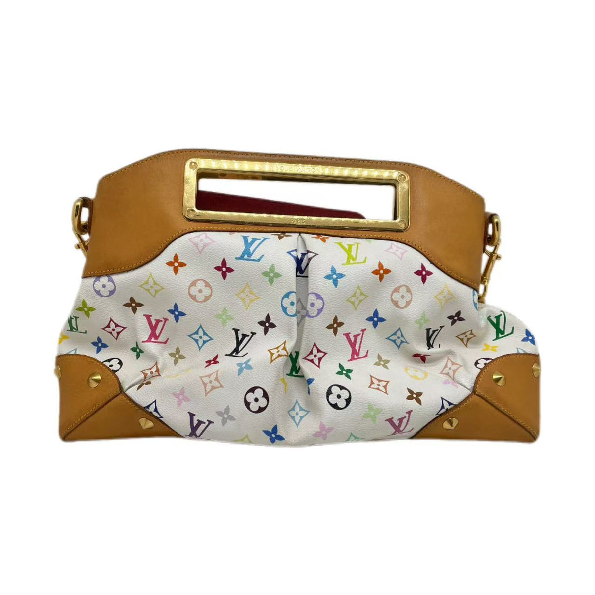 Louis Vuitton White Monogram Multicolor Canvas Judy GM Bag