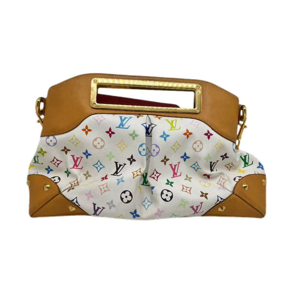 Louis Vuitton White Monogram Multicolor Canvas Judy GM Bag