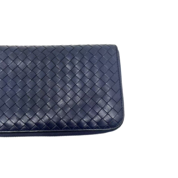 Bottega Veneta Purple Intrecciato Leather Zip Around Continental Wallet