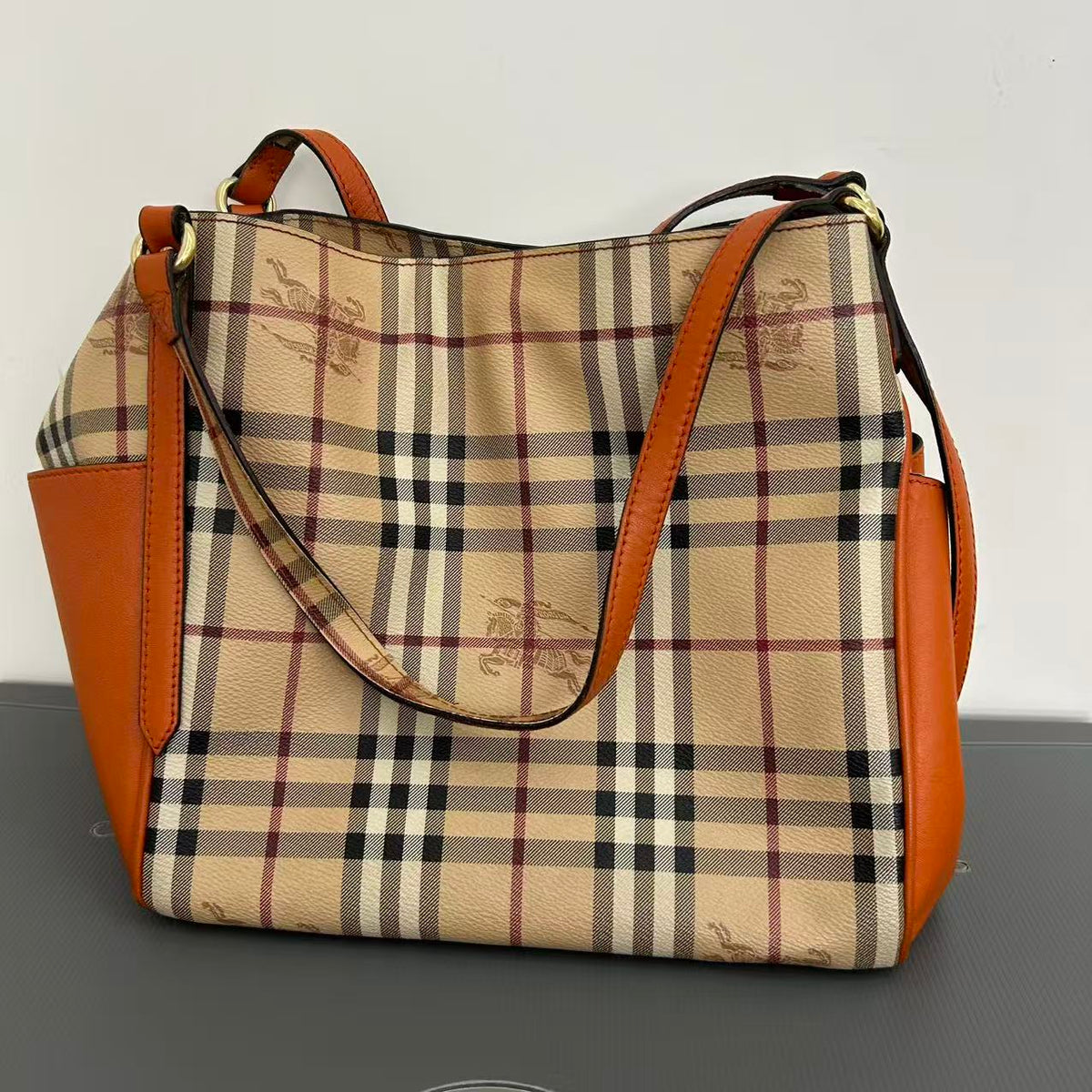 Burberry orange leather