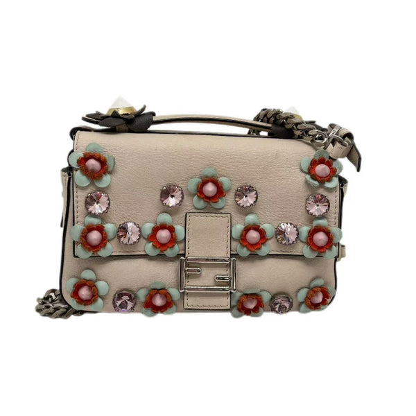 Fendi Baguette Double Micro Flowerland Embroidered Leather