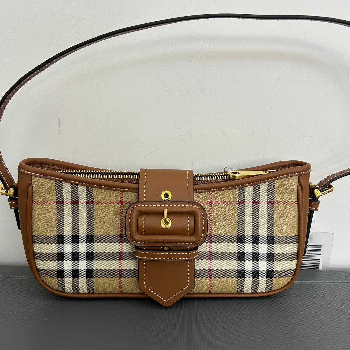 Burberry Check Buckle Shoulder Bag