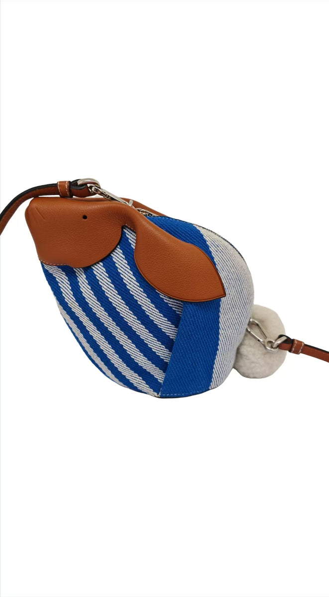 Loewe Bunny Mini Shoulder Bag Brown White Blue