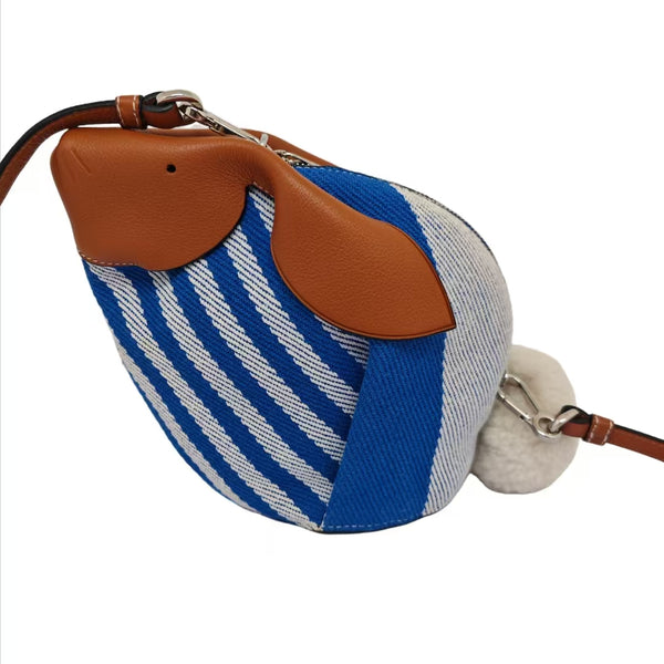 Loewe Bunny Mini Shoulder Bag Brown White Blue