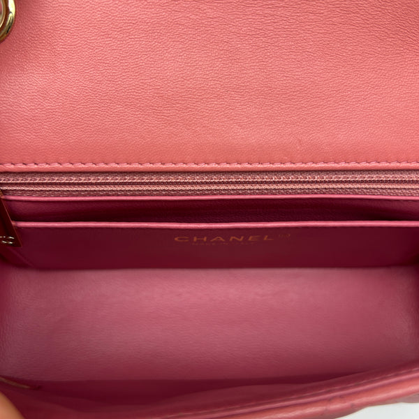 Chanel quilted lambskin flap bag