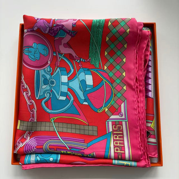 Hermès Les Trophées Silk Scarf