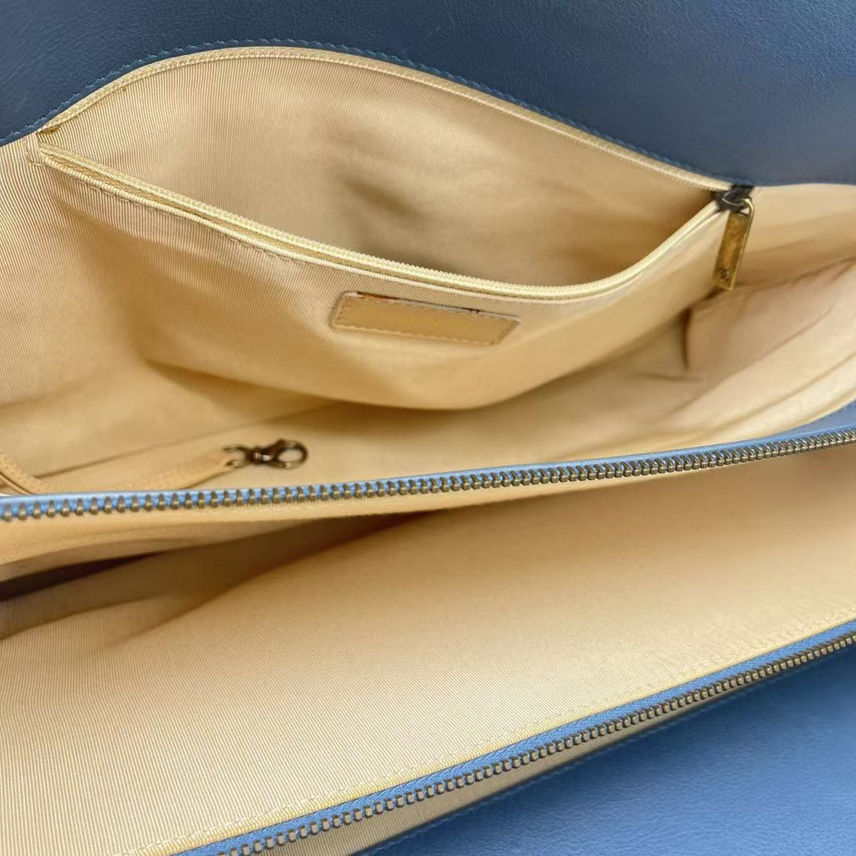 Chanel Blue Leather Shoulder Bag