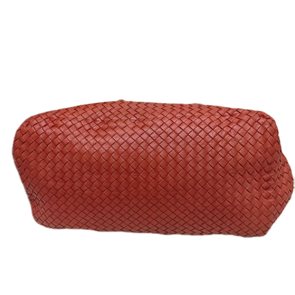 Bottega Veneta Burgundy Intrecciato Leather Large Tote