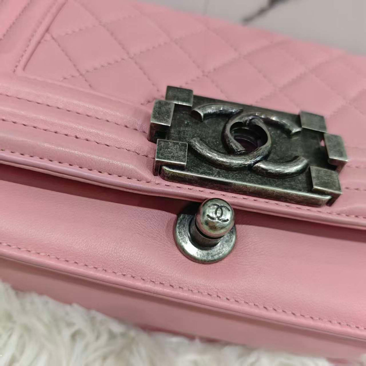 Chanel Medium Boy Bag Pink Shoulder Bags