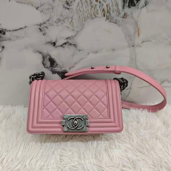 Chanel Medium Boy Bag Pink Shoulder Bags