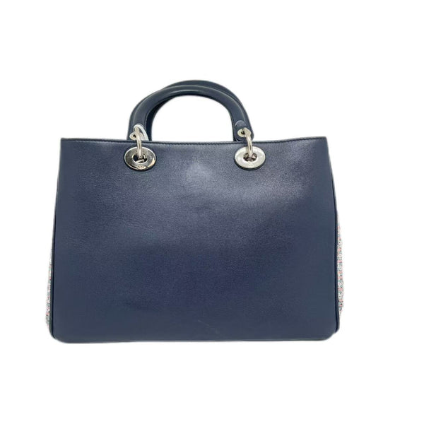 Dior Navy Blue Leather Tote