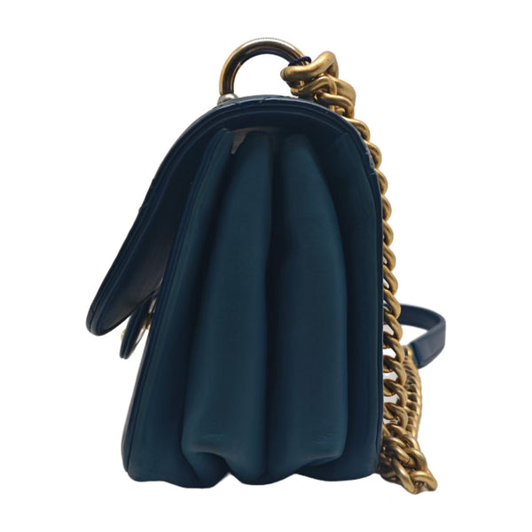 Blue Chanel CC Quilted Calfskin Ombre Flap Shoulder Bag