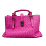 Bottega Veneta Pink Intrecciato Woven Nappa Leather Roma Tote Bag