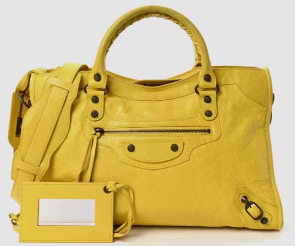 BALENCIAGA Agneau Motocross Classic City Bag