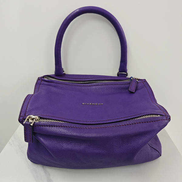 Givenchy Pandora Leather Shoulder Bag Purple