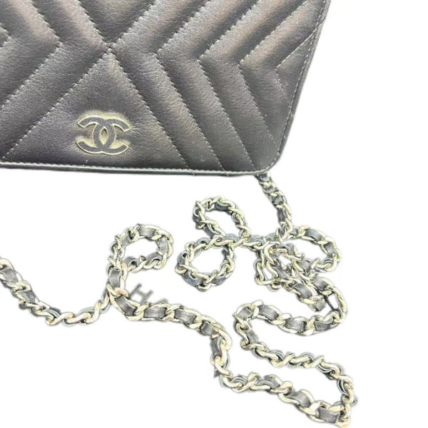 Chanel Wallet on Chain Chevron Lambskin Bag